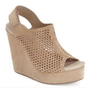 Pedro Garcia Tonya Wedge Sandals Suede slingback